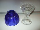 L.E. Smith Glass Co. Cobalt Blue Royal Candlelamp Fairy Light with Original Box — photo 3