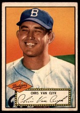 1952 Topps #53 Chris Van Cuyk VG-EX RC Rookie Dodgers red              ID:190299