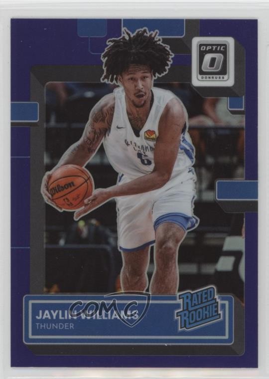 2022-23 Panini Donruss Optic Rated Rookie Purple Prizm Jaylin Williams #246 0g1u