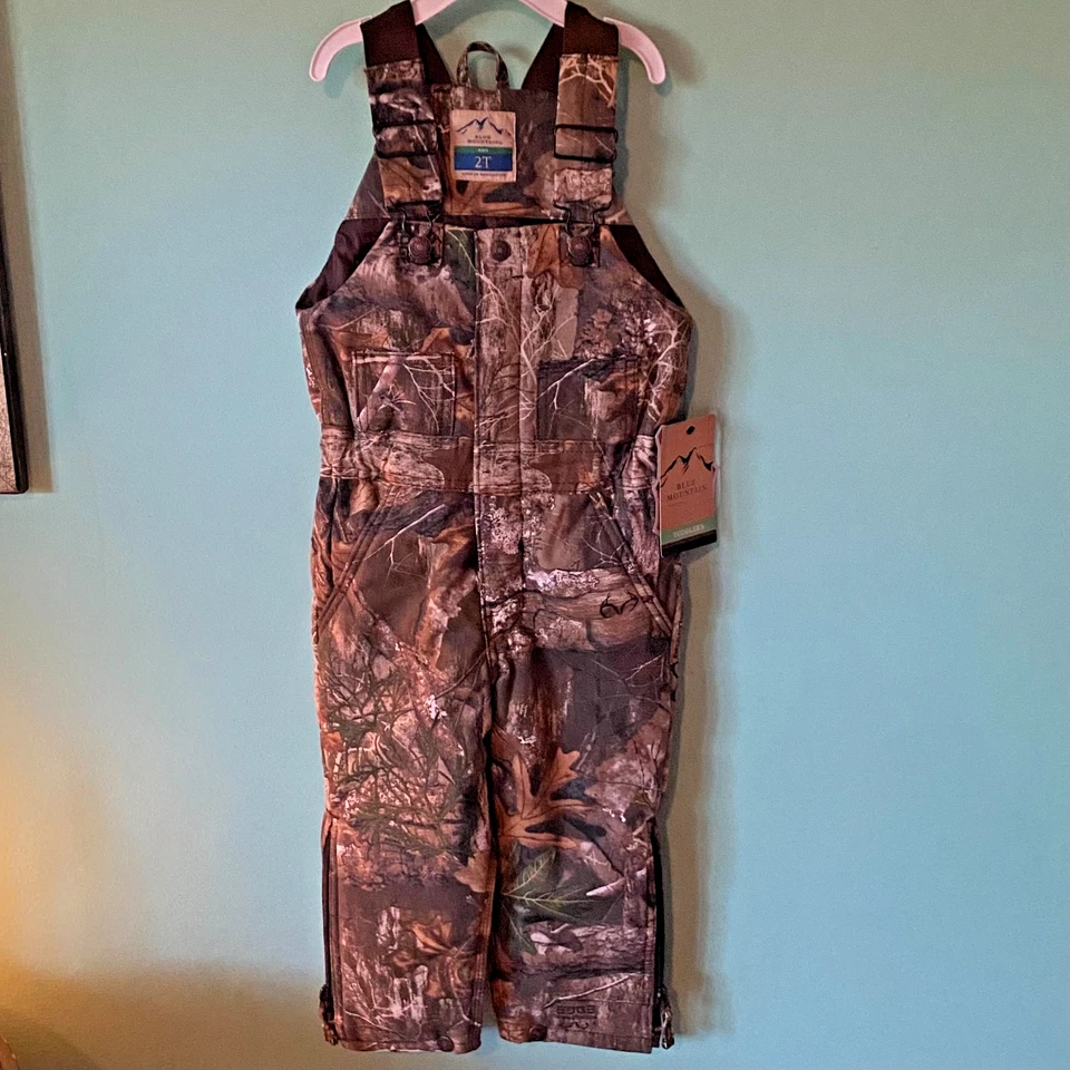 Blue Mountain Realtree Bib Kids 2T Camo Breakup Hunting Overalls Outdoors - Image 2 of 4