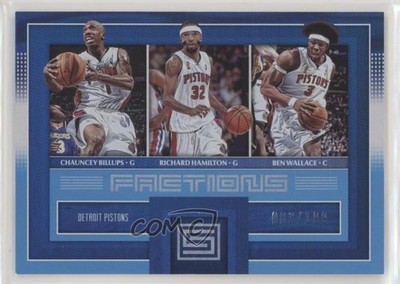 2017 Status Factions Blue Ben Wallace Chauncey Billups Richard Hamilton HOF x5u