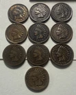 Indian Head Small Cent Lot of 10 Mixed Dates 1860-1909 Fine-VeryFine🔥🔥