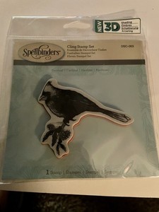 Spellbinders Rubber Stamp  “cardinal” Stamp 2016 Vintage New