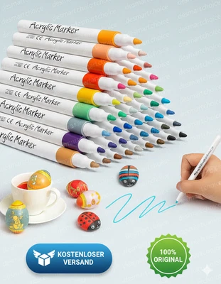 36 Farben Acrylstifte Für Steine Wasserfest Acrylstifte Marker Stifte Permanent - Bild 1 von 4