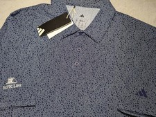 Adidas Men's XL Golf Polo Shirt Ultimate 365 Mini Bunker Navy Pacific Life NEW