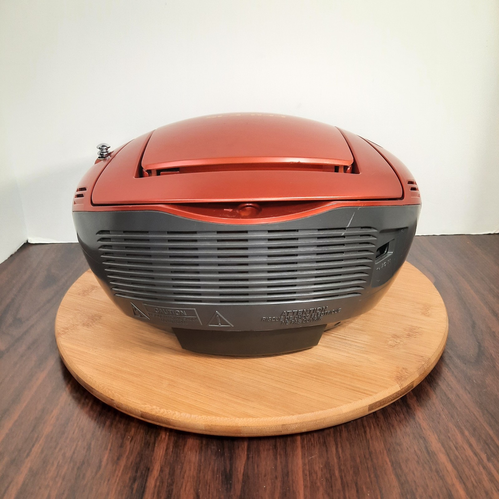 Sony Portable Boombox Copper Red Orange CD Player AM/FM Radio Cassette CFD-E75