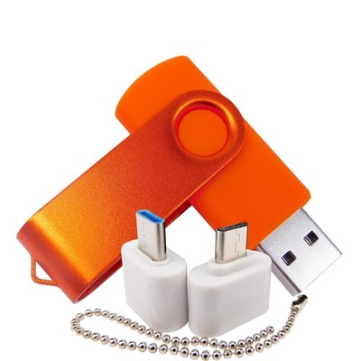 2GB USB Flash Drive Memory Sticks Thumb Drives with 1 OTG (Micro USB) and 1 T...