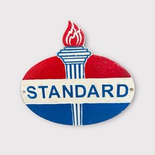 Vintage Standard Oil Torch Logo Sign Cast Alu...