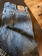 Wrangler Premium Men's Denim Jeans 36×29 Regular Fit Straight Leg Blue