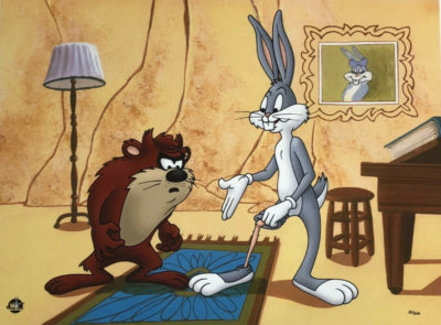 BUGS BUNNY TAZ LOOK NO MEAT LOONEY TUNES CLASSIC MOMENTS GICLEE 33