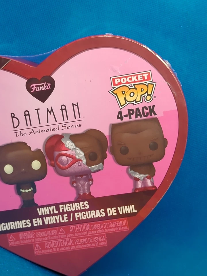 Nuevo Sellado Batman Funko Pop Pocket Pop Paquete de 4 Caja Corazón Día de San Valentín 2024 Foto 3 de 4