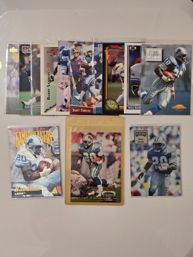 NFL Barry Sanders Football Card Lot Detroit Lions - 第 1/1 張圖片