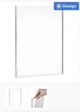 Menu Holder Slip-in a4, 20mm thick front, 2mm thick backside, Clear Acrylic