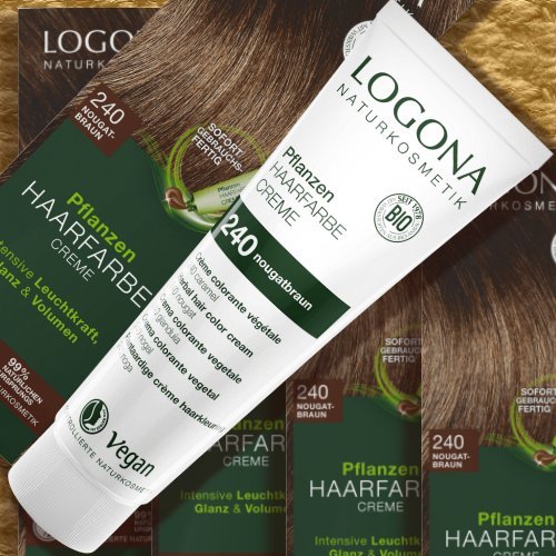2 ST Logona CremeColor NOUGATBRAUN 240 Pflanzenhaarfarben Creme