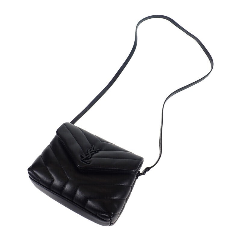 Borsa giocattolo Saint Laurent Lulu borsa a tracolla pelle di vitello nero opaco donna TGIS
