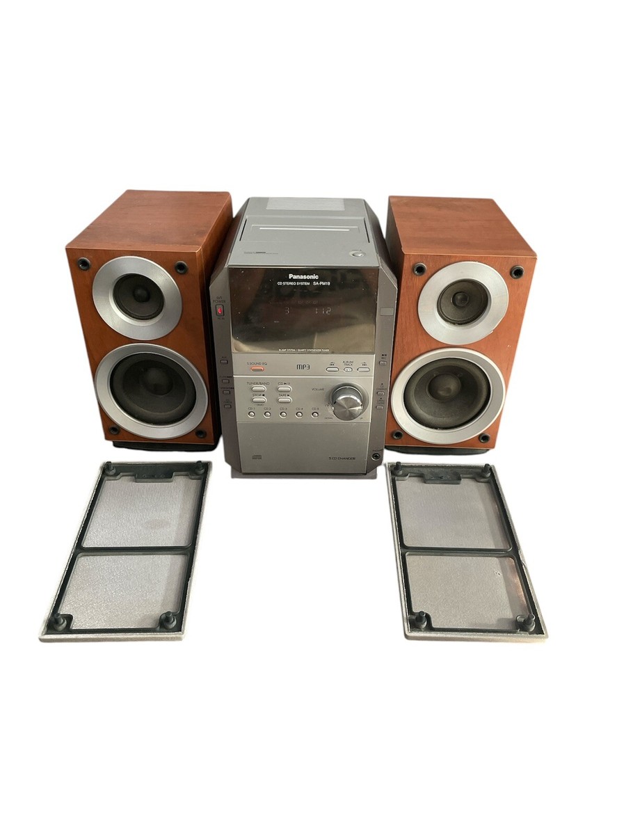 PANASONIC SA-PM19 Radio CASSETTE 5-disc CD WORKS! Missing One Cd