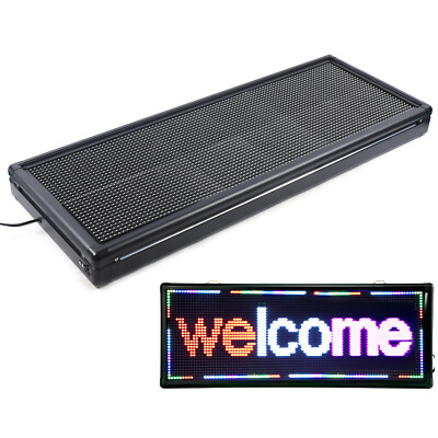 40'' X 15'' LED DIY Programmable Scrolling Message Open Sign Display Board 3-COLOR
