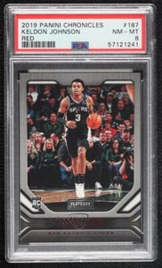 2019 Panini Chronicles Basketball Red Keldon Johnson #187 PSA 8