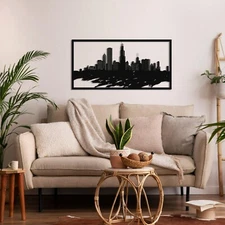 Chicago Metal Wall Art, Metal Wall Decor, Home Decor Wall Art, Wall Sculpture