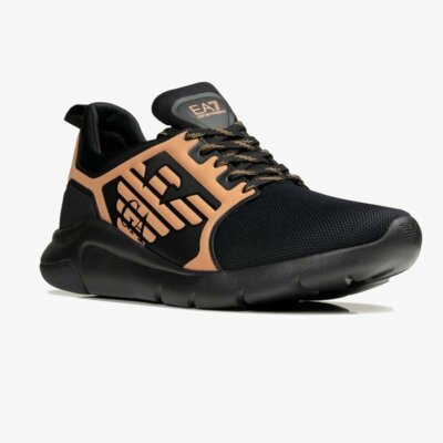 Emporio Armani Ea7 Sneaker A RACER REFLEX Unisex Black X8X057 XCC55 A687 Sz. 6.5
