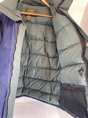 Vintage Eddie Bauer Ridgeline Goose Down Puffer Jacket Blue
