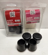 LOT OF (2) NEW IN BOX! MADICO 4-PACK 1" RUBBER LEG TIPS F31932