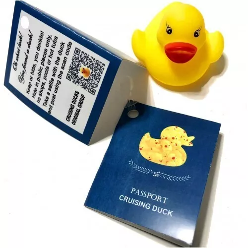  Duck Tags, Cruising Rubber Duck Tag, Scratch Off Duck