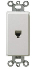 LEVITON Decora MODULAR Phone JACK INSERT White Model 40649-W NEW