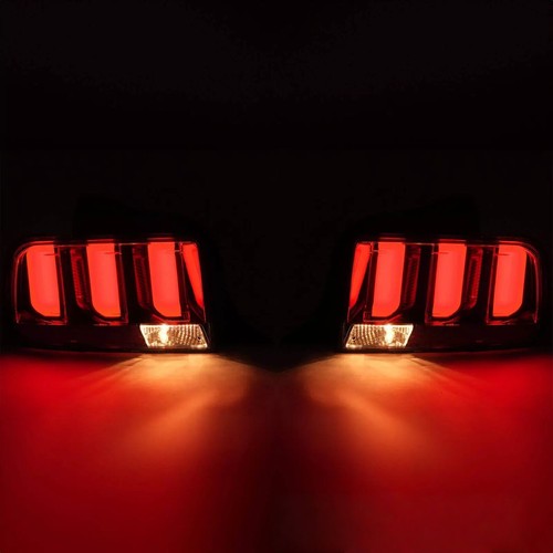 Pair LED Tail Lights For 2005-09 Ford Mustang Rear Brake Lamps Black Red LH RH - Zdjęcie 16 z 17