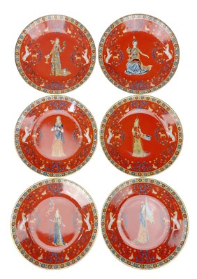 Купить philippe deshoulieres porcelain green border gold trim 12