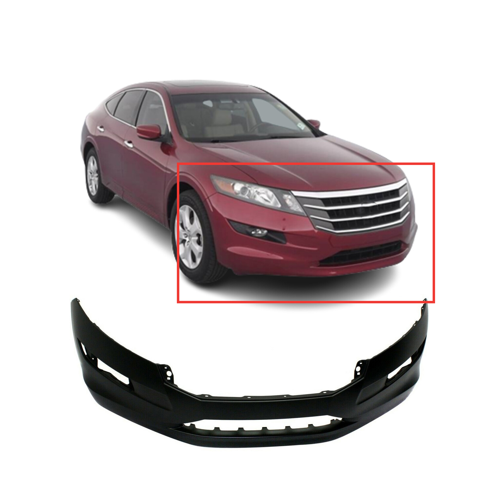 【ンパーカバ】 Honda Crosstour Bumper Cover 2013 2014 2015前下下塗りHO 1015109