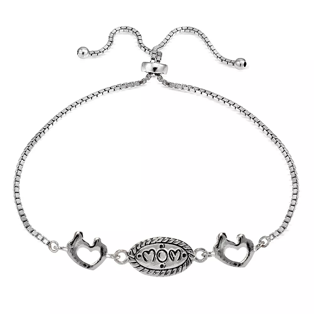 Silver Engravable Mom Bar Bracelet - Brilliant Earth