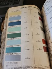 1960 DUPONT DE SOTO COLORS PAINT CHIP SWATCH SHEET BULLETIN SERVICE INFORMATION