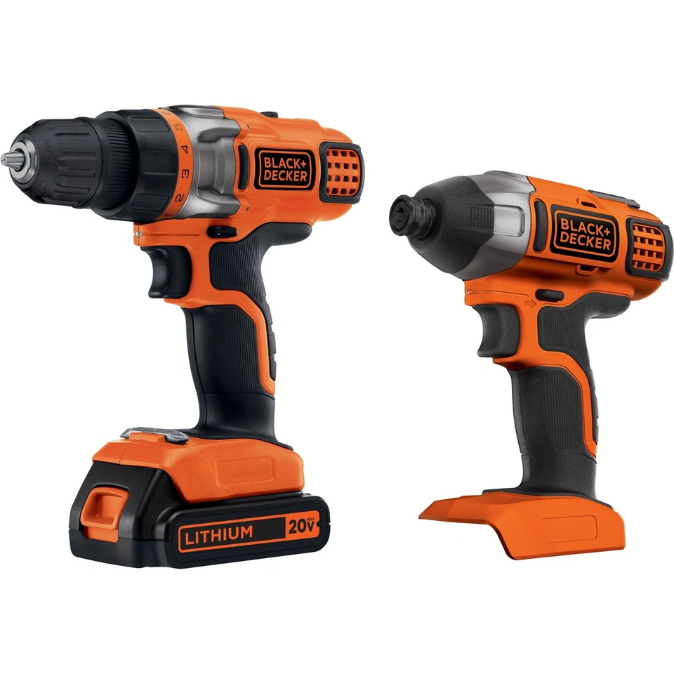 BLACK+DECKER 20V MAX Cordless Drill Combo Kit, 2-Tool (BDCD220IA-1) - Image 2 of 2