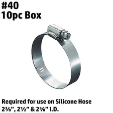 Ideal 65E / Flexfab 2582 Lined Worm Gear Clamps Size #40 52-76mm 2-1/16 - 3"