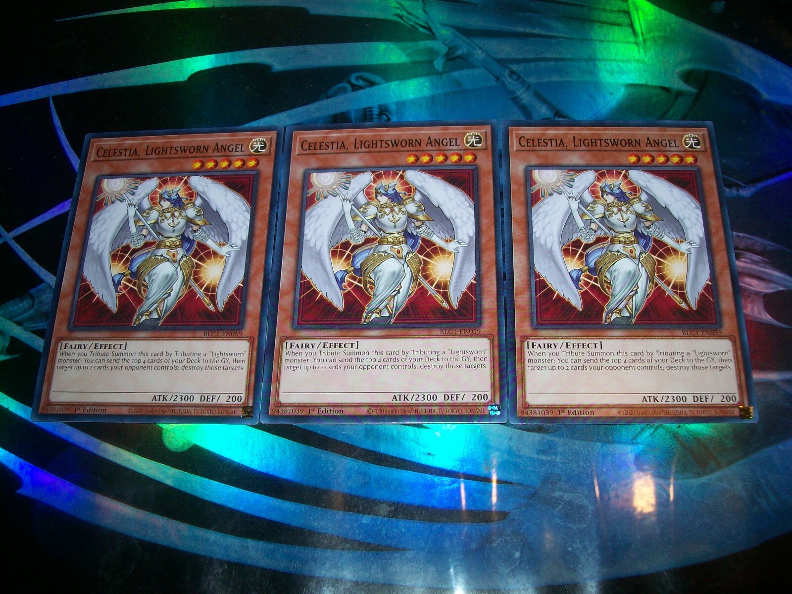 3x Celestia, Lightsworn Angel 1st Edition Common BLC1-EN059 Yu-Gi-Oh!