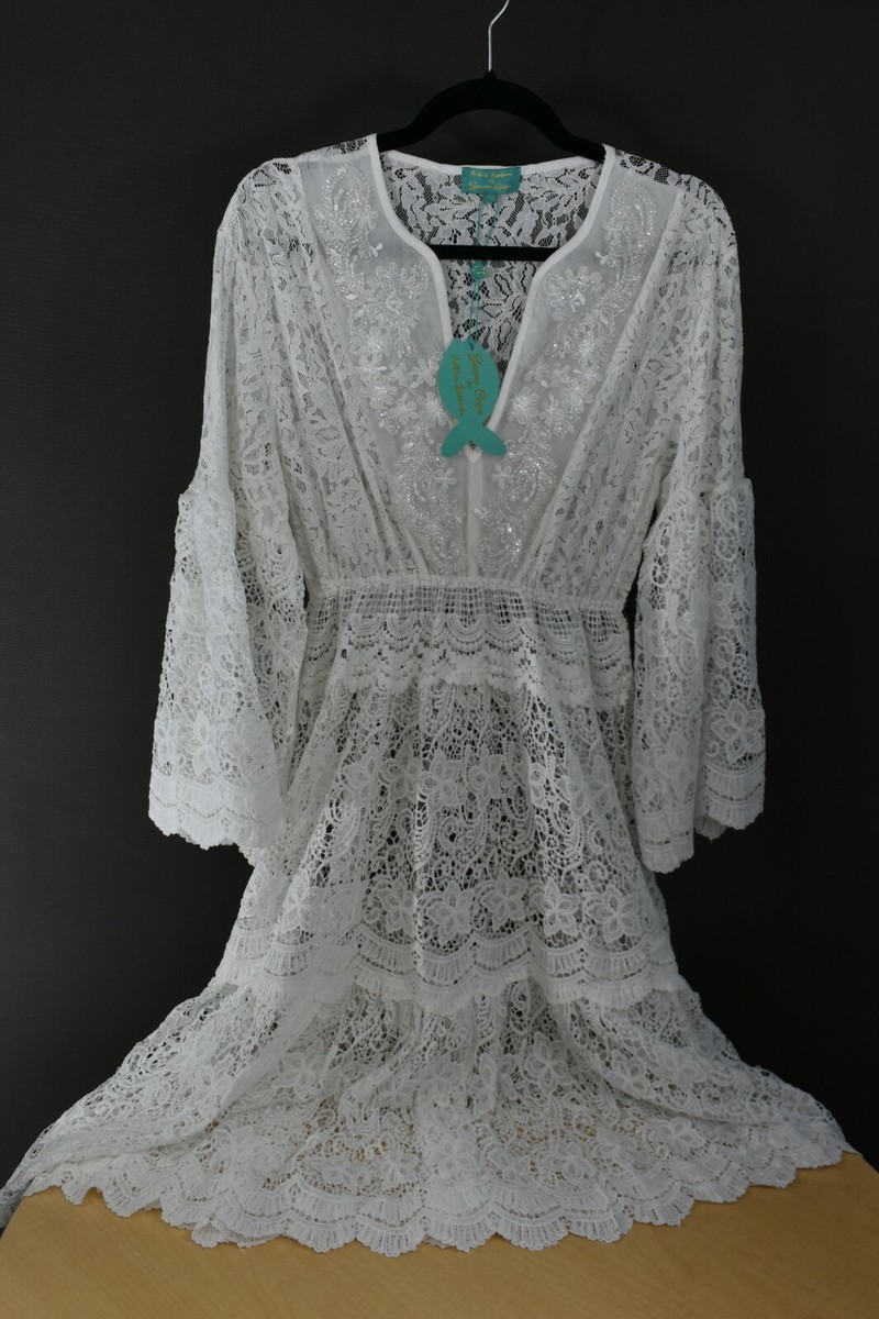 ANTICA SARTORIA WHITE BEAUTIFUL LACE DRESS NWT ONE SIZE | eBay