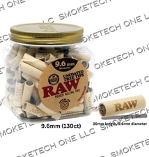 RAW Uncoated Tree Tips 130ct - 9.6mm diameter  30mm length