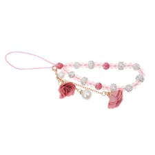 1PC Crystal Phone Charm Beaded Phone Strap Cell Phone Wrist Lanyard