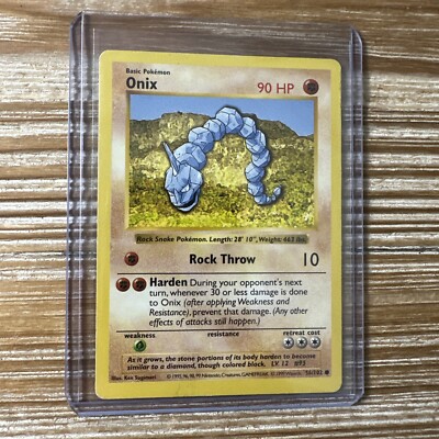 Pokémon Card Onix Base Set 56/102 SHADOWLESS MP-HP | eBay