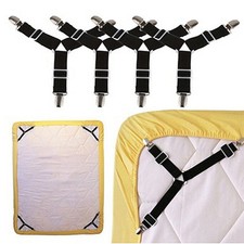 Triangle Suspender Holder Bed Mattress Sheet Straps Clips Grippers ...