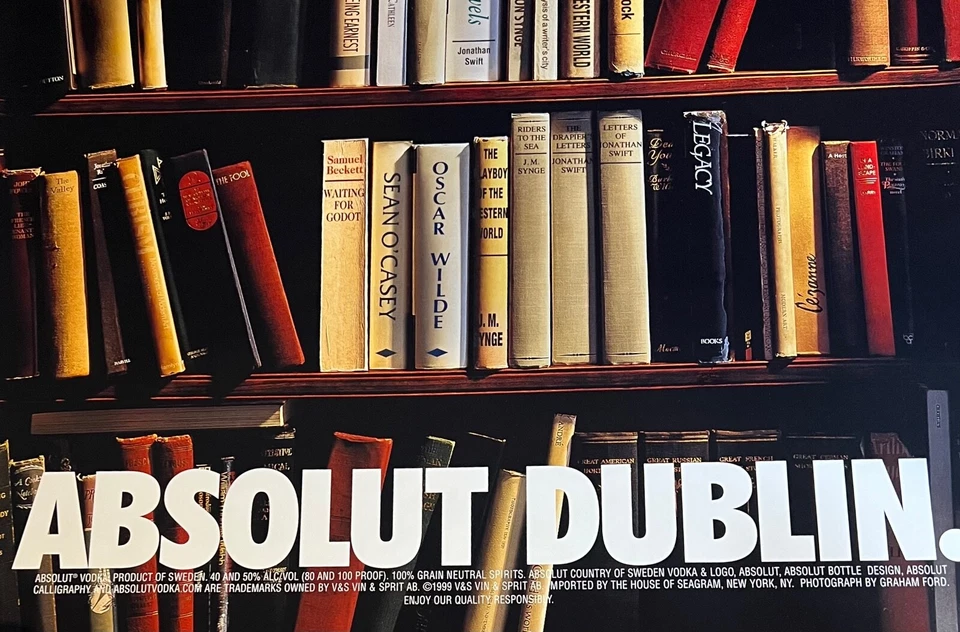 Absolut Dublin Vodka Ireland Library Irish Authors Book Poster XL size - New - Image 3 of 4