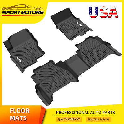Floor Mats for 2022-2025 Nissan Frontier Crew Cab TPE All Weather Full Set Liner