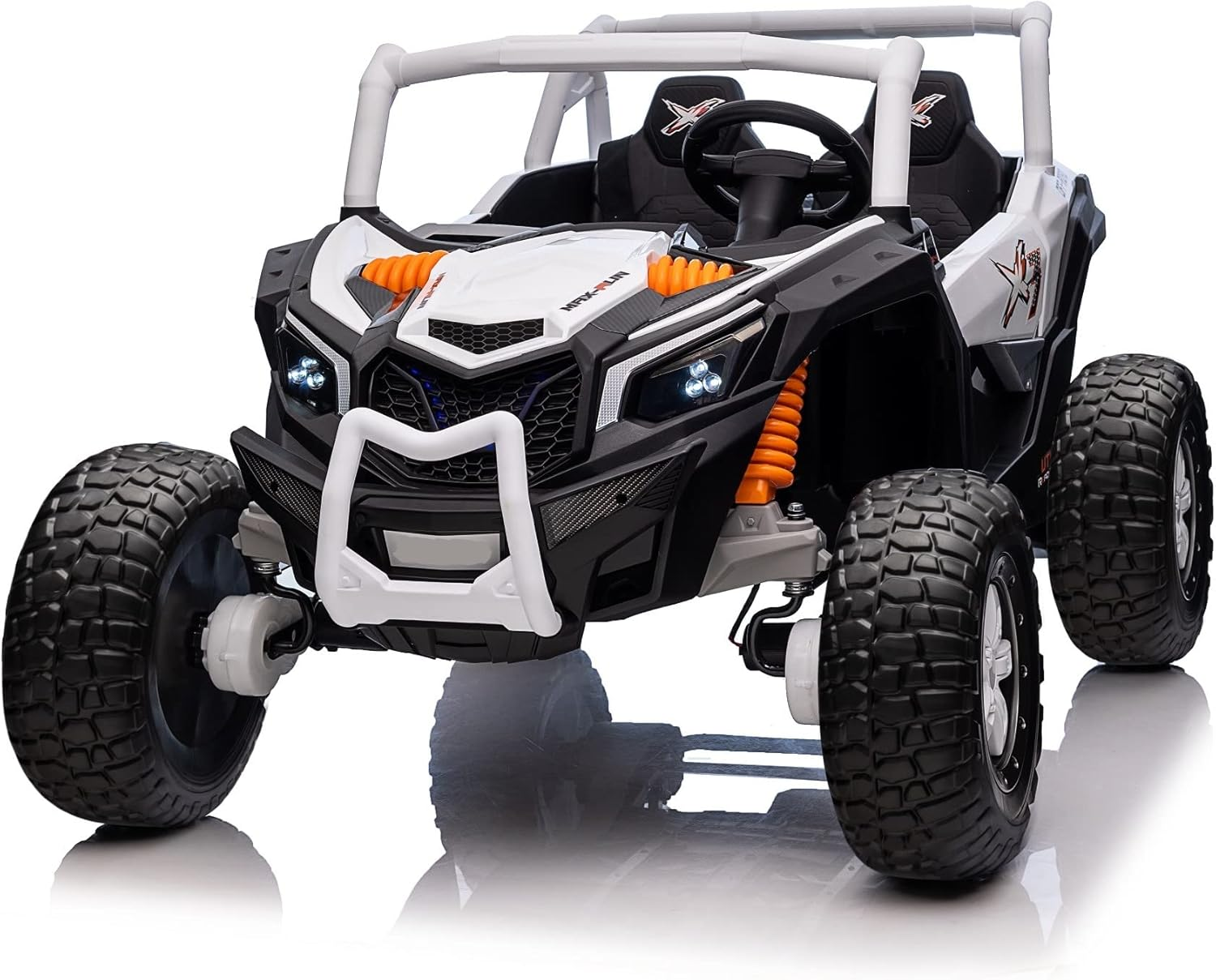 Side by Side Ride on UTV, 24V Battery Powered Electric Car for Kids 3-12Yrs with