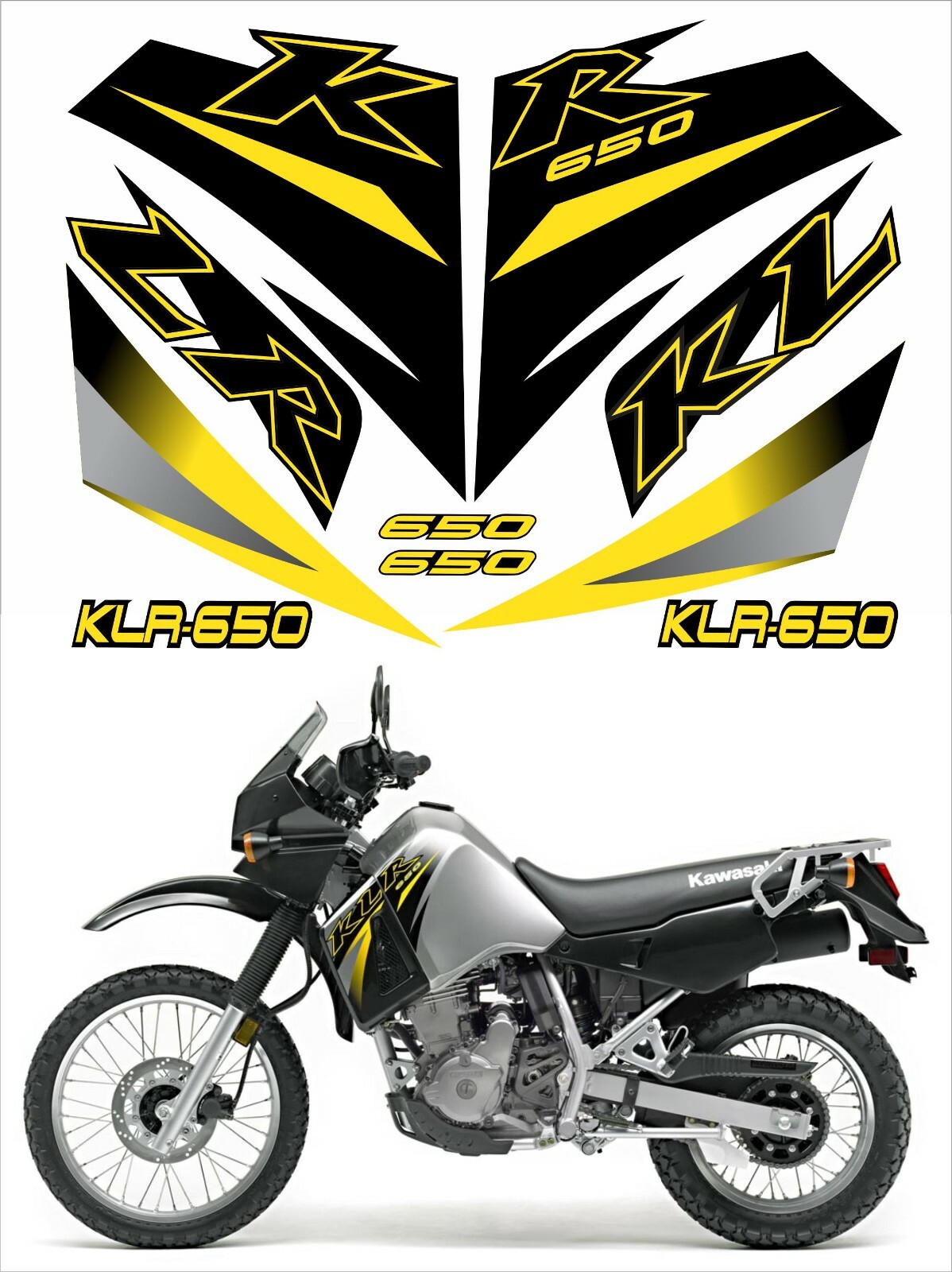 Kawasaki KLR 650 2014 Decal OEM Replica / Graphics Kit for sale online