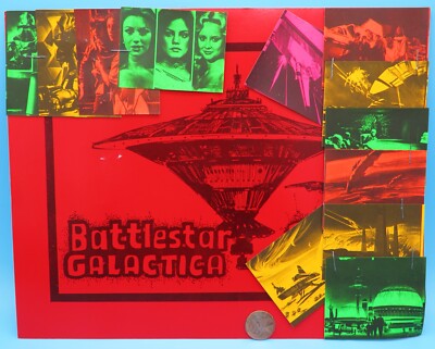 VENDING MACHINE DISPLAY Stickers '78 vtg BATTLESTAR GALACTICA / Vivid Colors!