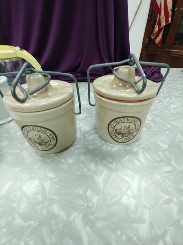 1950'S COLLECTIBLES CTONEWARE SYRUP JAR IROQUOIS CHINA 5 PIECES. - Picture 5 of 12