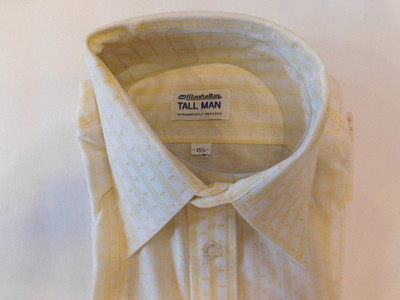 pale yellow dress shirt Hisdern Men's Pale Yellow Grandad Collar Shirt Wedding Regular Fit with Pocket L