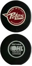 PETERBOROUGH PETES MAJOR JR. A OHL VINTAGE SLOVAKIA OFFICIAL VEGUM HOCKEY PUCK