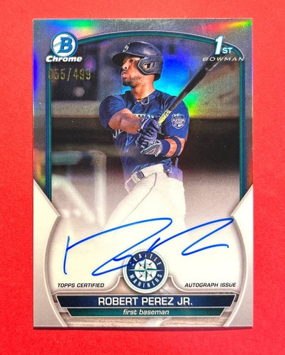 Robert Perez Jr ~ 2023 Bowman Chrome ~ Refractor Autograph Auto /499